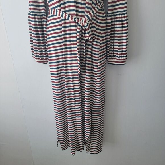Universal Standard J. Crew Long Sleeve Jersey Stripe Knit Midi Dress size S - Picture 4 of 9